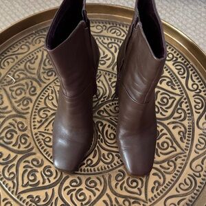 Franco Sarto Rich Brown Ankle Booties